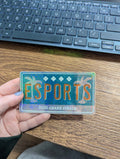 NACE Grand Finals Glitter Sticker (License plate design)