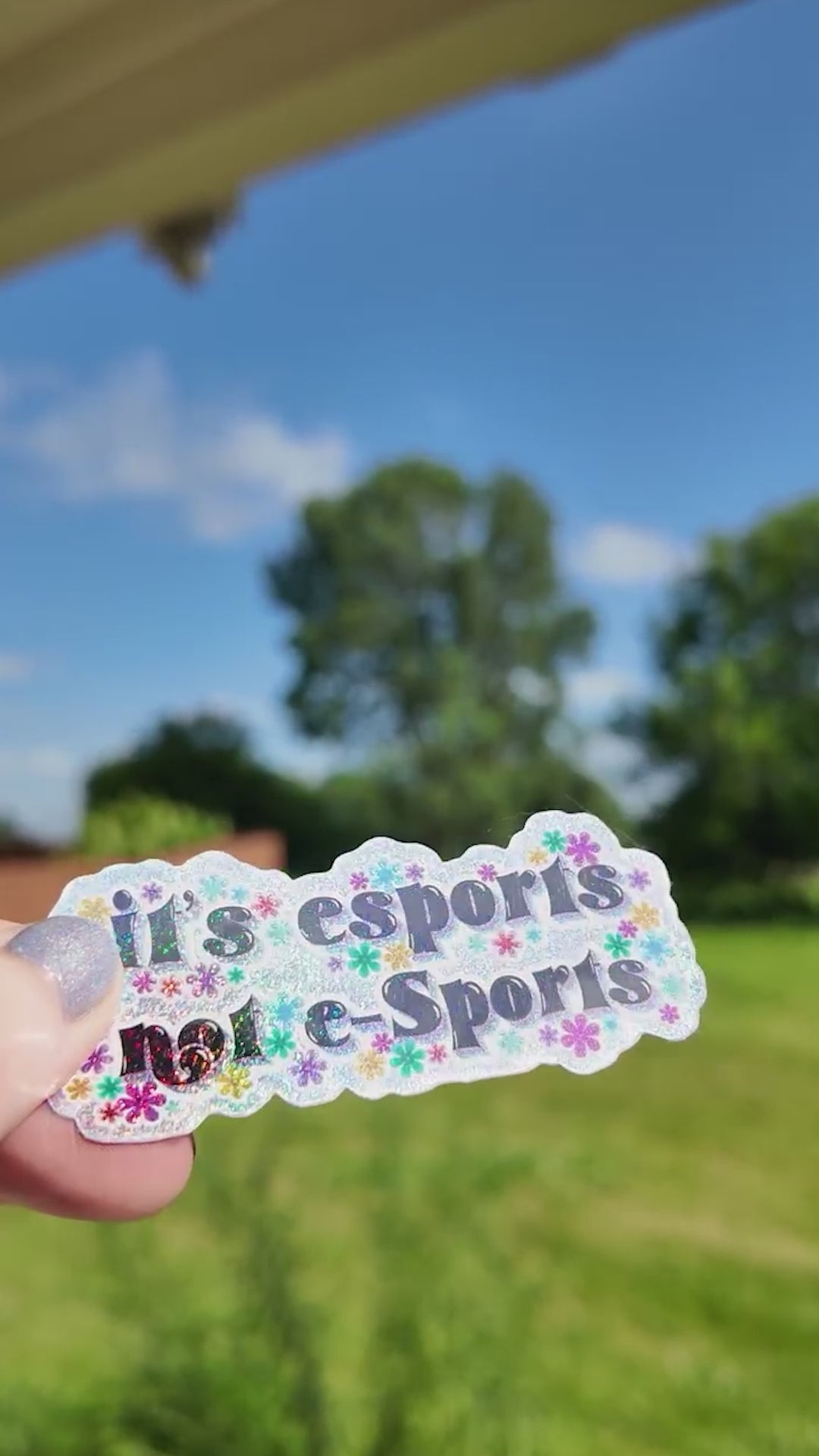 [Glitter] It's esports, not e-sports flower glitter design