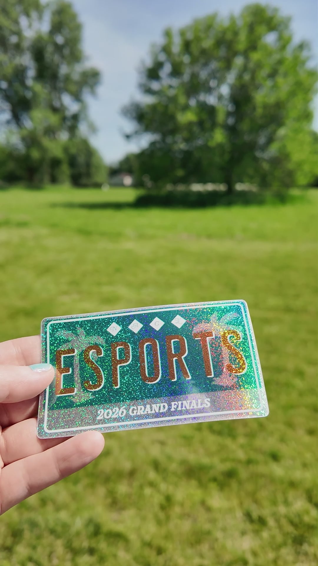 NACE Grand Finals Glitter Sticker (License plate design)